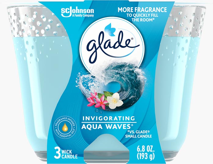 Glade® Aqua Waves® 3-Wick Candle