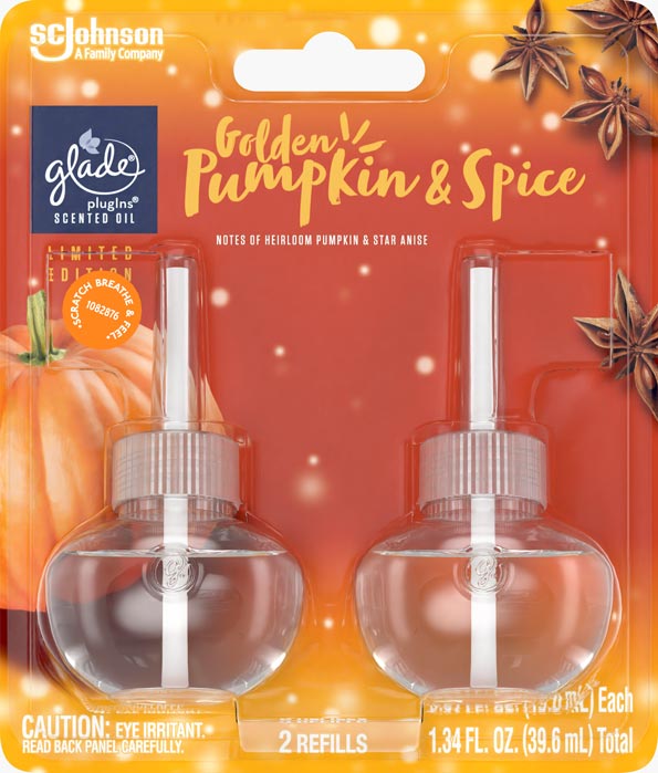 Glade® Golden Pumpkin & Spice PlugIns® Scented Oil Refills