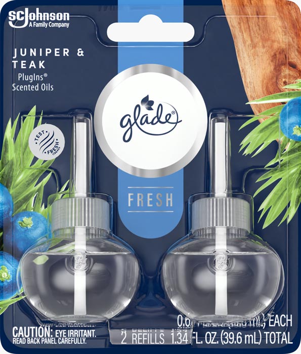 Glade® Fresh Juniper & Teakwood PlugIns® Scented Oil Refills