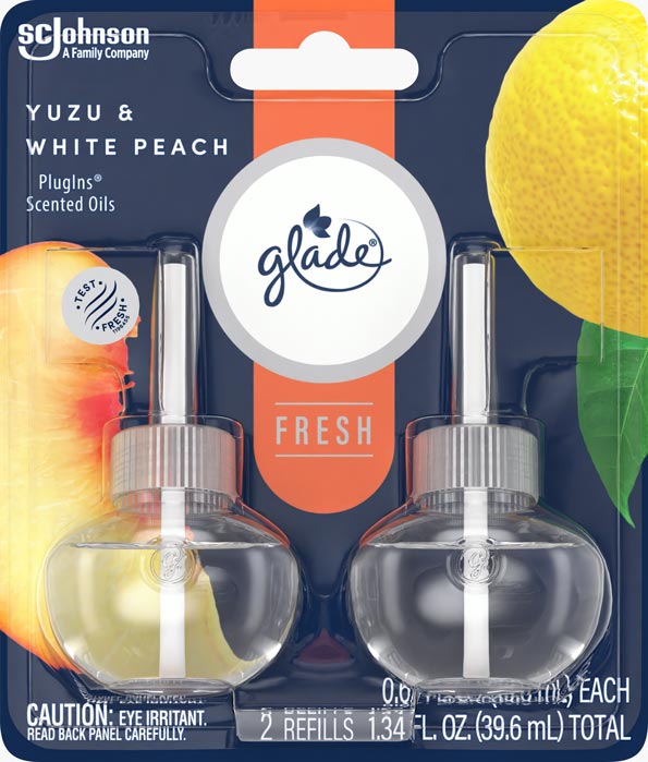 Glade® Fresh Yuzu & White Peach PlugIns® Scented Oil Refills