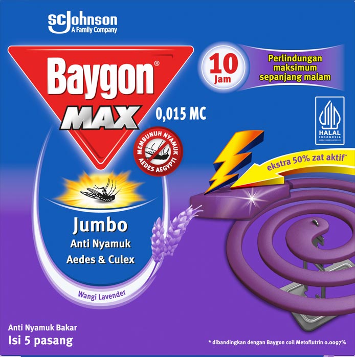 Baygon® Anti Nyamuk Bakar Jumbo Lavender 10 Jam