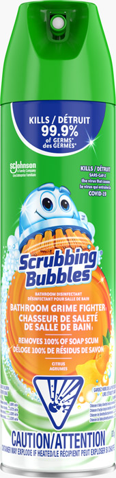 Scrubbing Bubbles® Désinfectant pour Salle de Bain Chasseur de Saleté de Salle de Bain I - Agrumes Aérosol