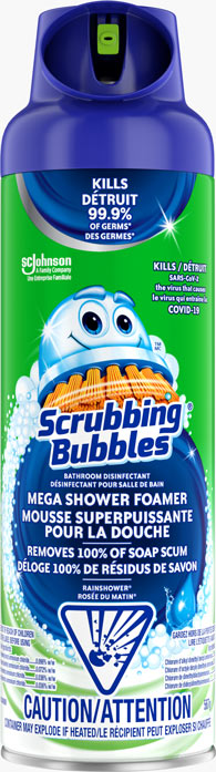 Scrubbing Bubbles® Désinfectant pour Salle de Bain Mousse Superpuissante pour la Douche  - Rosée du Matin® Aérosol
