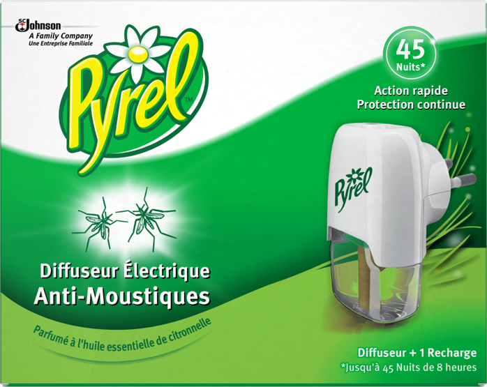 Pyrel® Electrique Liquide Diffuseur 45 Nuits Citronnelle