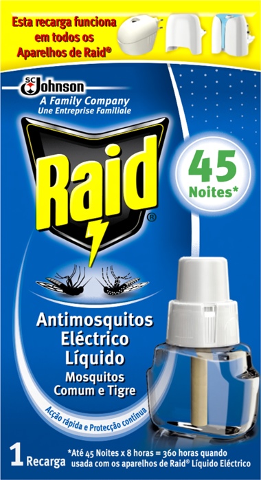 Raid® Líquido Eléctrico 45Noites Recarga