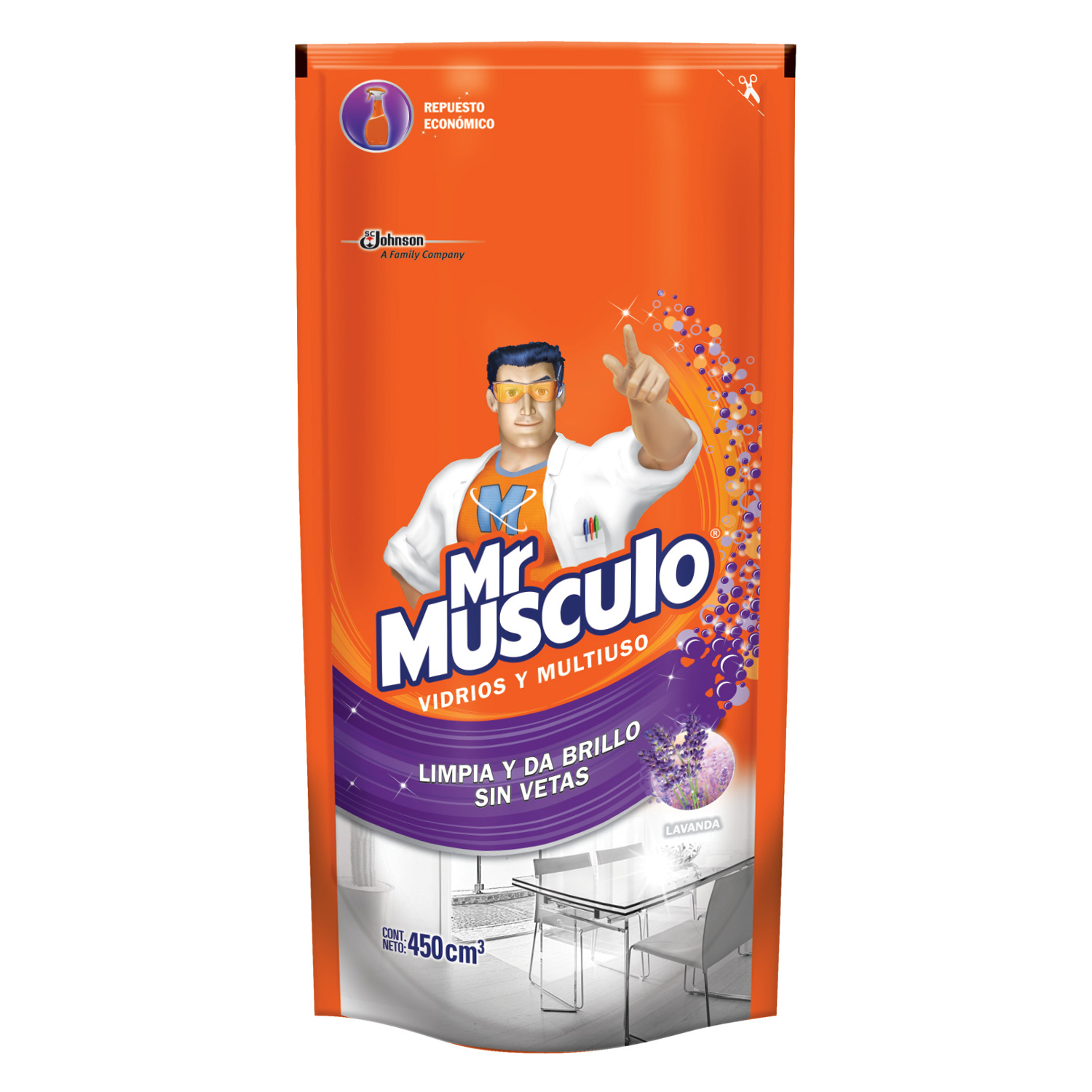 Mr Musculo® Vidrios y Multiuso Lavanda