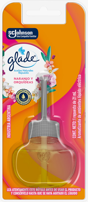 Glade® Aceites Naturales Naranjo y Orquídeas