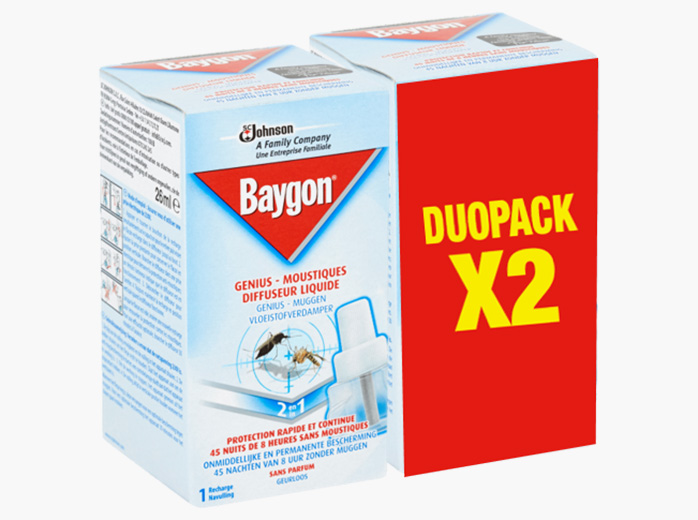 Baygon® Genius - Moustiques Diffuseur Liquide Duopack