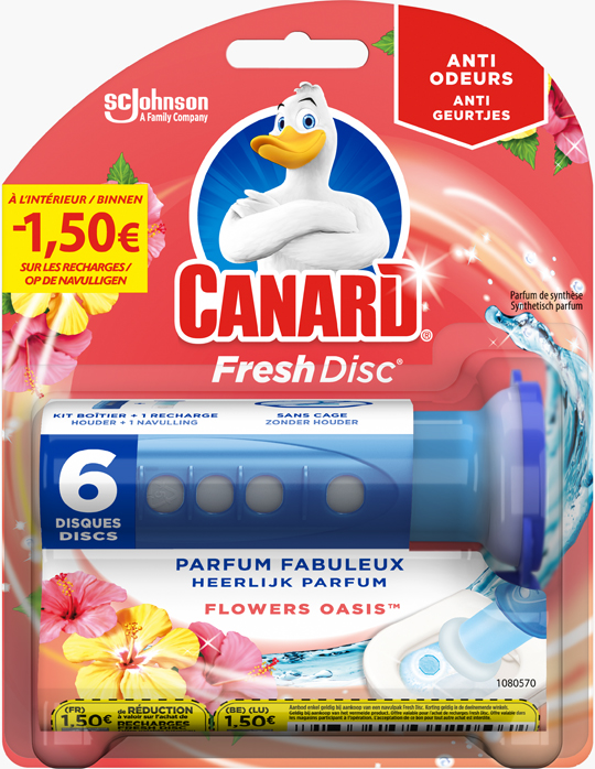 Canard® Fresh Disc® - Houder + 1 Navulling Flower Oasis™