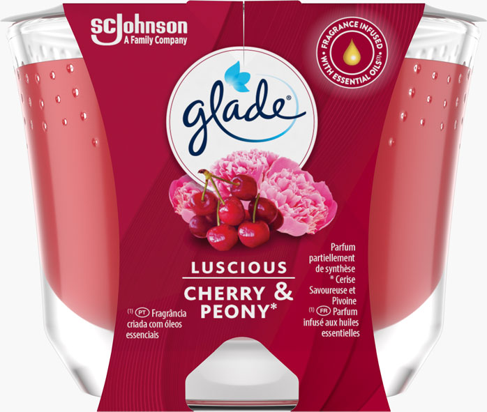 Glade® Langanhaltenden Duftkerze - Peony & Cherry 