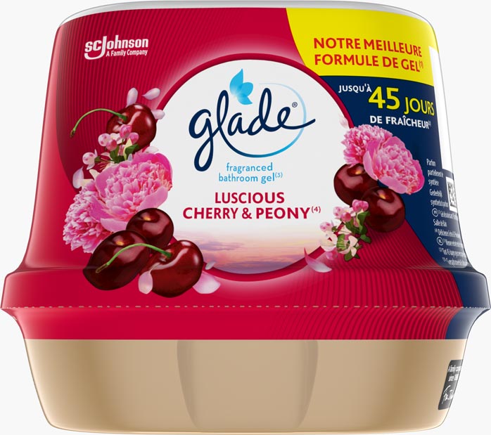 Glade® Gel Parfumé Salle De Bain - Luscious Cherry & Peony
