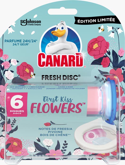 Canard® Fresh Disc® - Kit Boîtier + 1 recharge First Kiss Flowers