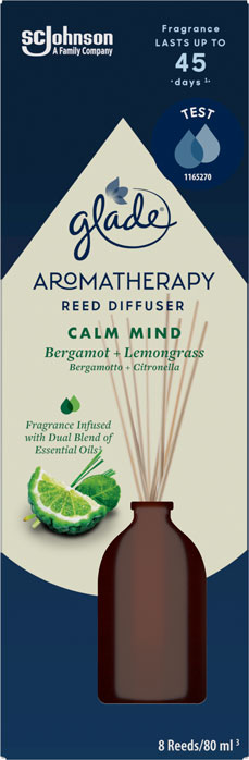 Glade® Aromatherapy Reed Diffuser - Calm Mind - Бергамонт и Лимонова трева