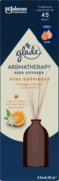 Glade® Aromatherapy Reed Diffuser - Pure Happiness - Портокал и Нероли