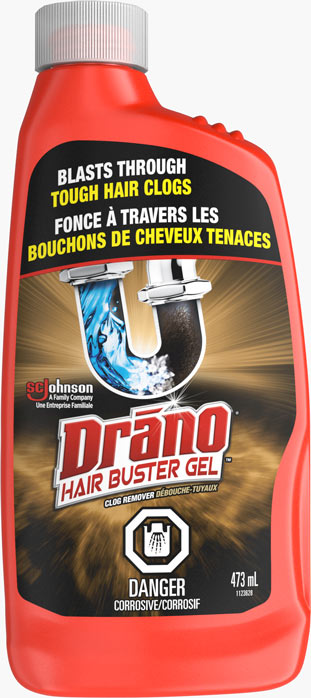 Drano Hair Buster Gel Drain Clog Remover & Cleaner for Shower