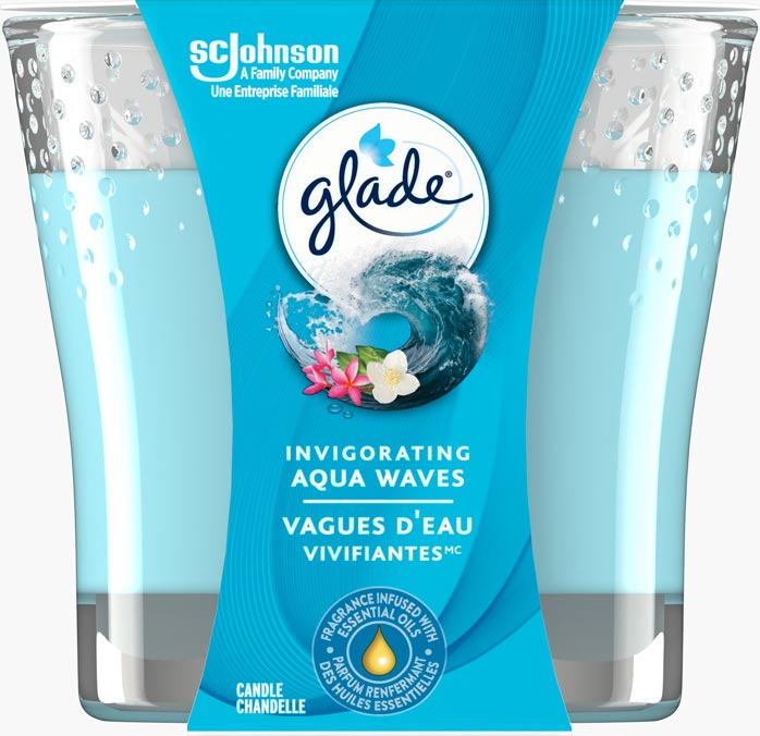 Glade® Candle - Invigorating Aqua Waves