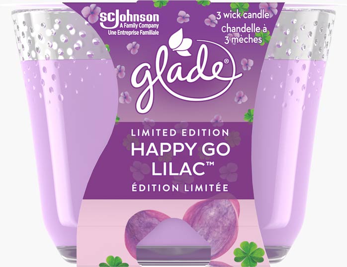 Glade® Triple Wick Candle - Happy-Go-Lilac™