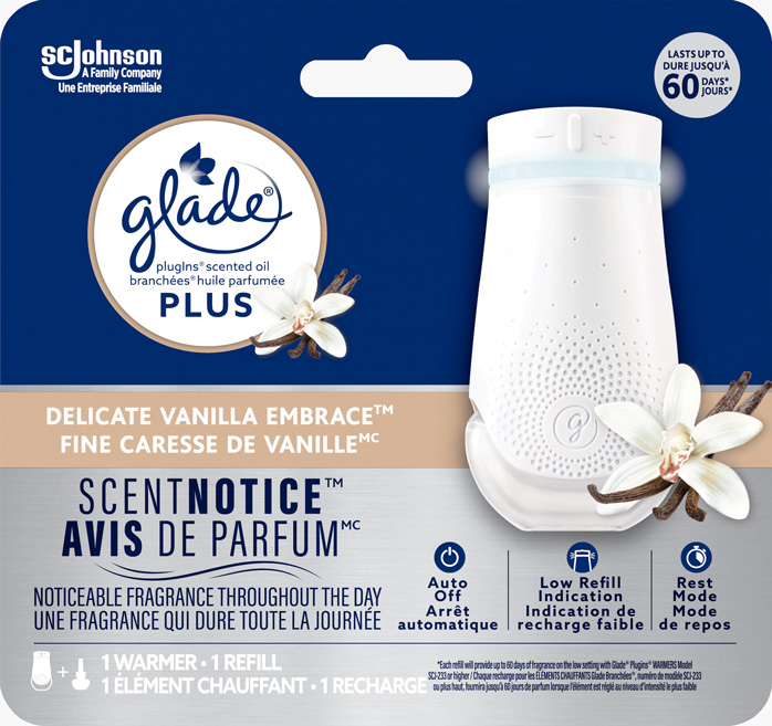 Glade Branchées® Huile parfumée nécessaire de départ - Fine caresse de Vanille