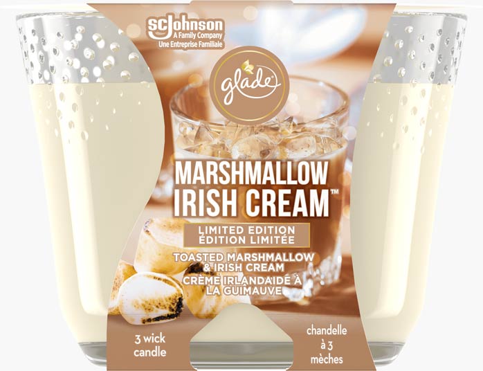 Glade® Holiday Triple Wick Candle - Marshmallow Irish Cream™