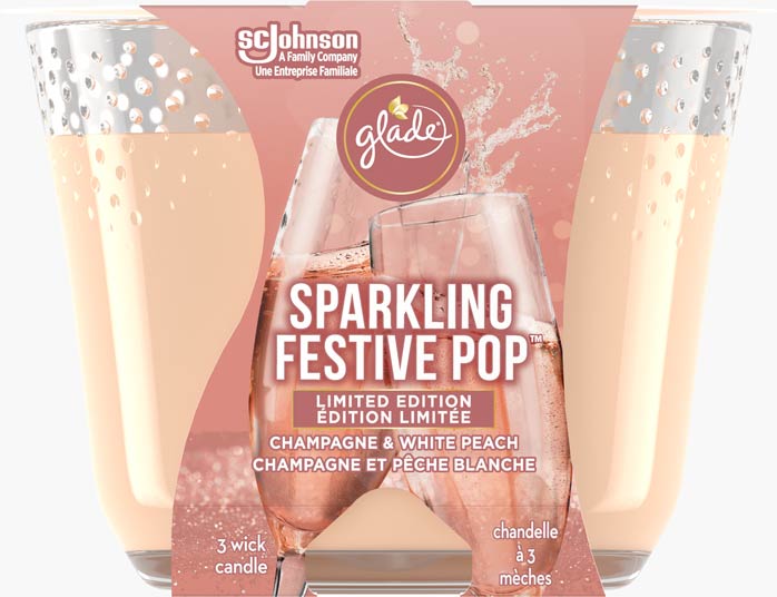 Glade® Holiday Triple Wick Candle - Sparkling Festive Pop™