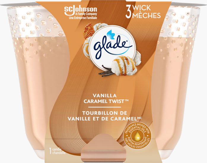 Glade® Triple Wick Candle - Vanilla Caramel Twist™