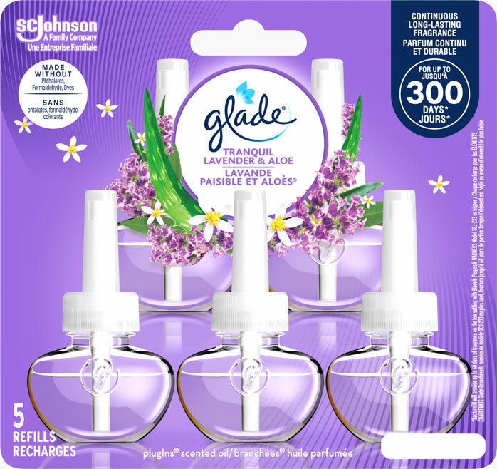 Glade Branchées® Huile parfumée Recharge - Lavande Paisible et Aloès®