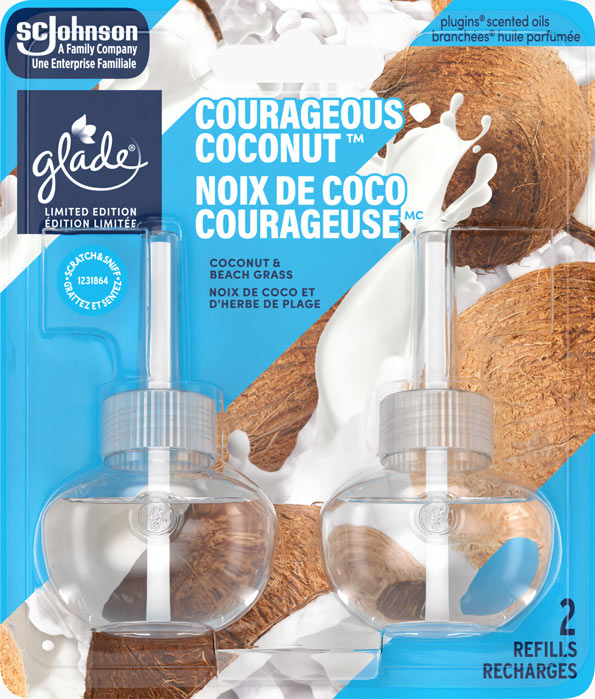 Glade Branchées® Huile parfumée Recharge - Noix de Coco Courageuse™