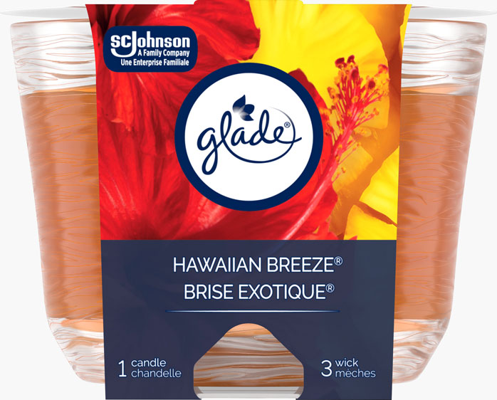 Glade® Chandelle à trois mèches - Brise Exotique®