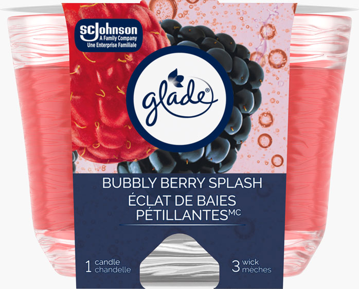 Glade® Triple Wick Candle - Bubbly Berry Splash