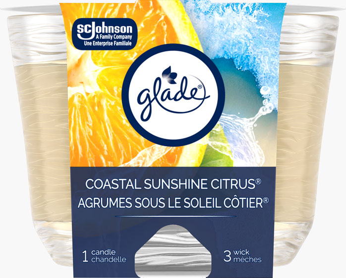 Glade® Triple Wick Candle - Coastal Sunshine Citrus®