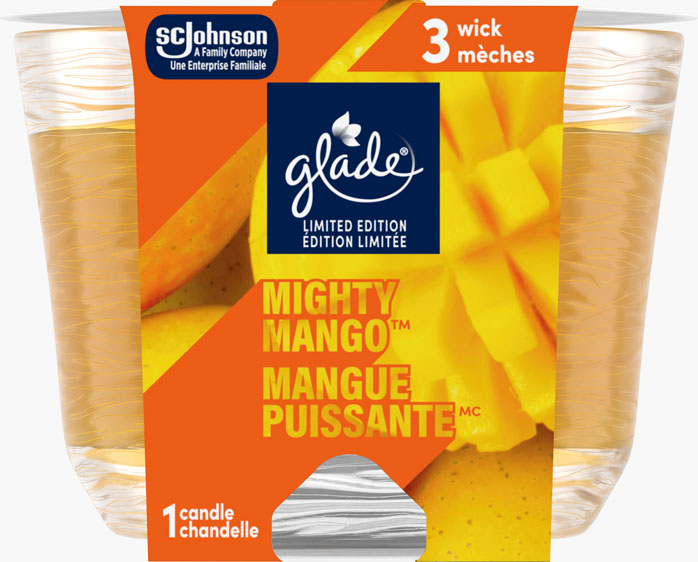 Glade® chandelle à trois mèches - Mangue Puissant™