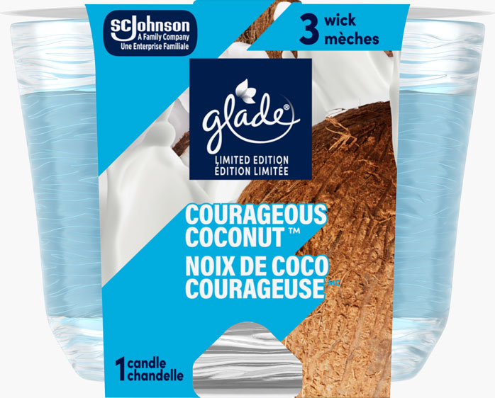 Glade® chandelle à trois mèches - Noix de Coco Courageuse™