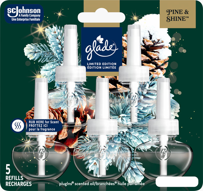 Glade® des Fêtes Branchées® Huile parfumée Recharge - Pine & Shine™