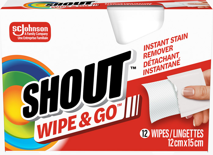 Shout® Wipe & Go™ détachant instantané