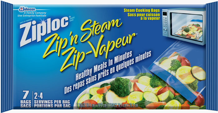Ziploc® Bags Zip'n Steam™ Steam Cooking Bags