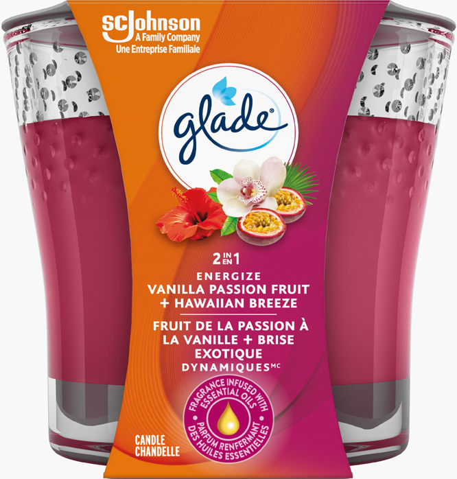 Glade® 2in1 Candle - Vanilla Passionfruit & Hawaiian Breeze®