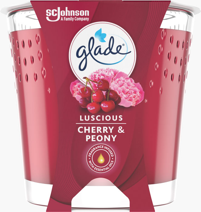 Glade® Bougie Luscious Cherry & Peony