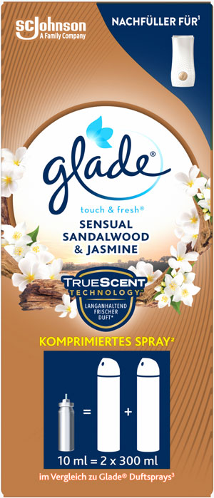 Glade® touch & fresh® minispray Recharge Sensual Sandalwood & Jasmine
