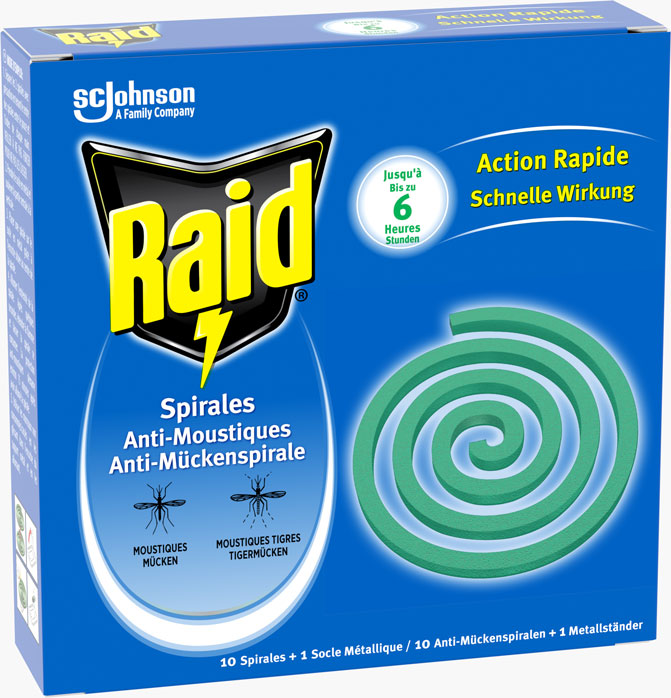 Raid® Spirales anti-moustiques et moustiques tigres