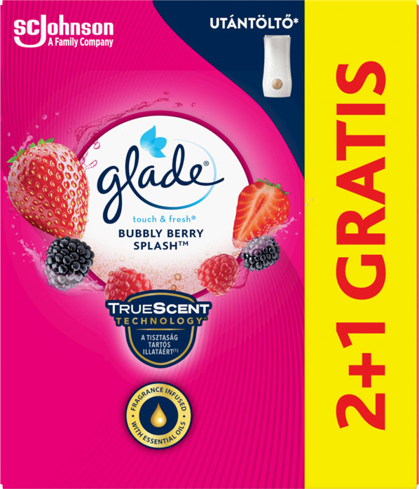 Glade® Touch & Fresh Bubbly Berry Splash 2+ 1 náplň