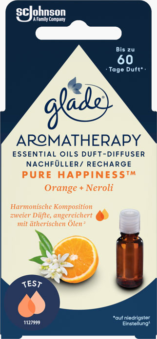 Glade® Aromatherapy Essential Oils Duft Diffuser Nachfüller Pure Happiness