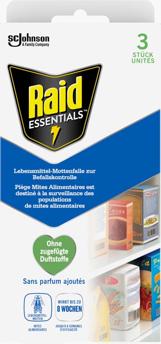 Raid Essentials® Lebensmittel-Mottenfalle zur Befallskontrolle 