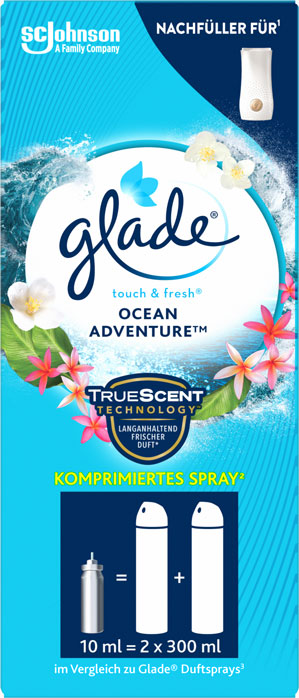 Glade® touch & fresh® minispray Nachfüller Ocean Adventure™