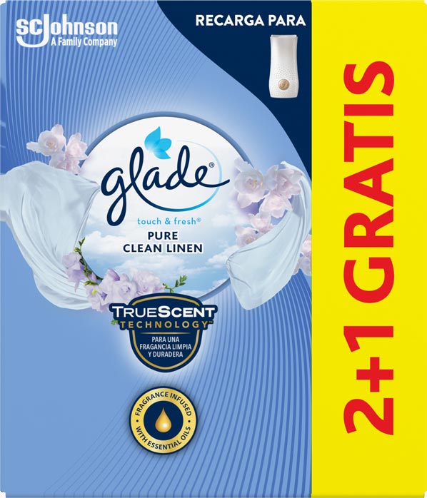 Glade® Mini Spray Recambio Frescor Ropa 3ud