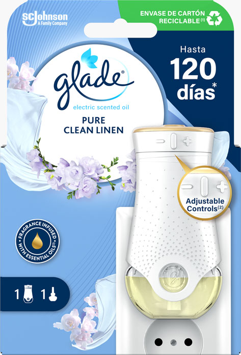 Glade® Eléctricos Aceites Esenciales Aparato Clean Linen