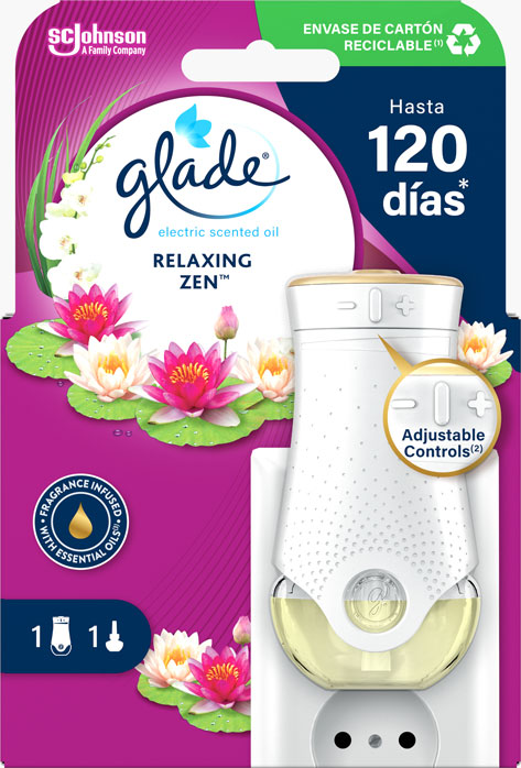 Glade® Eléctricos Aceites Esenciales Aparato Relaxing Zen