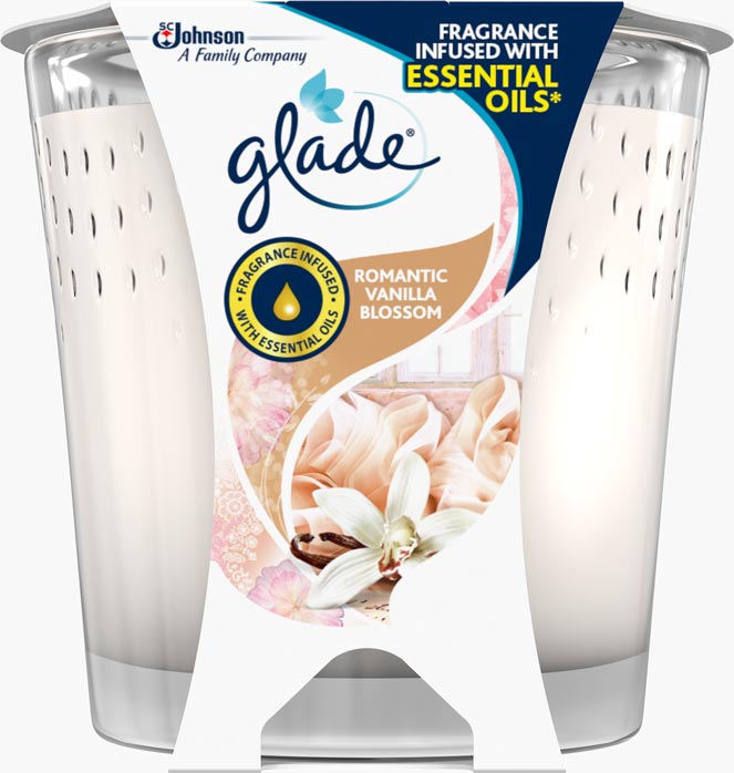 Glade® tuoksukynttilä Romantic Vanilla Blossom