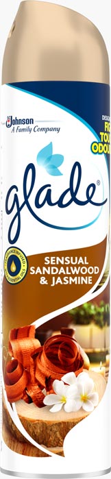Glade® 5in1 ilmanraikastinaerosoli Sensual Sandalwood & Jasmine