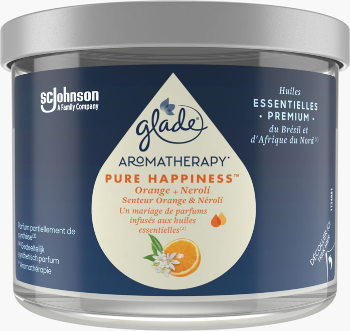 Glade® Aromatherapy - Bougie - Pure Happiness Orange & Néroli