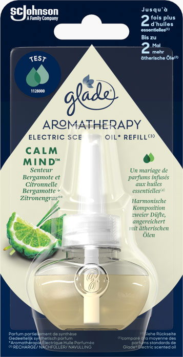 Glade® Aromatherapy - Recharge Electric Scented Oil - Calm Mind™ Bergamote & Citronnelle